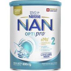 Нан-2 оптипро сухая молочная смесь 800гр/6