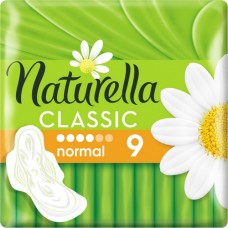 Прокладки naturella classic camomile normal single (ароматиз. с крылышками) х9