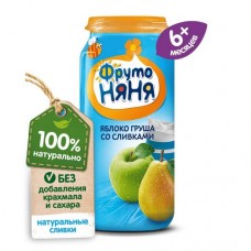 Фрутоняня пюре 250гр сливки яблоко-груша/12